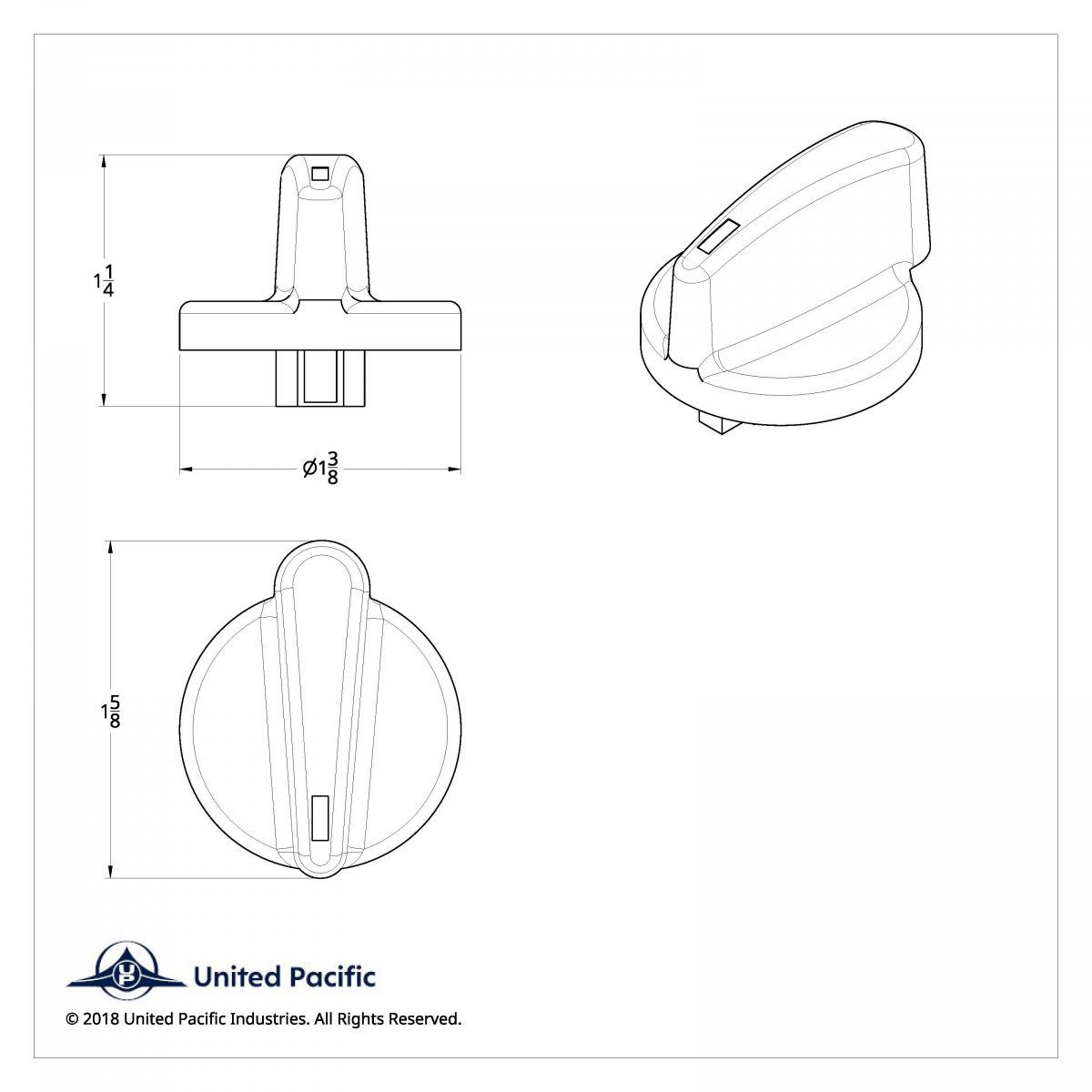 Chrome A/C & Heater Dial Knob For International 9900i/9400i/9200i (2000-2010) - Thumbnail 5