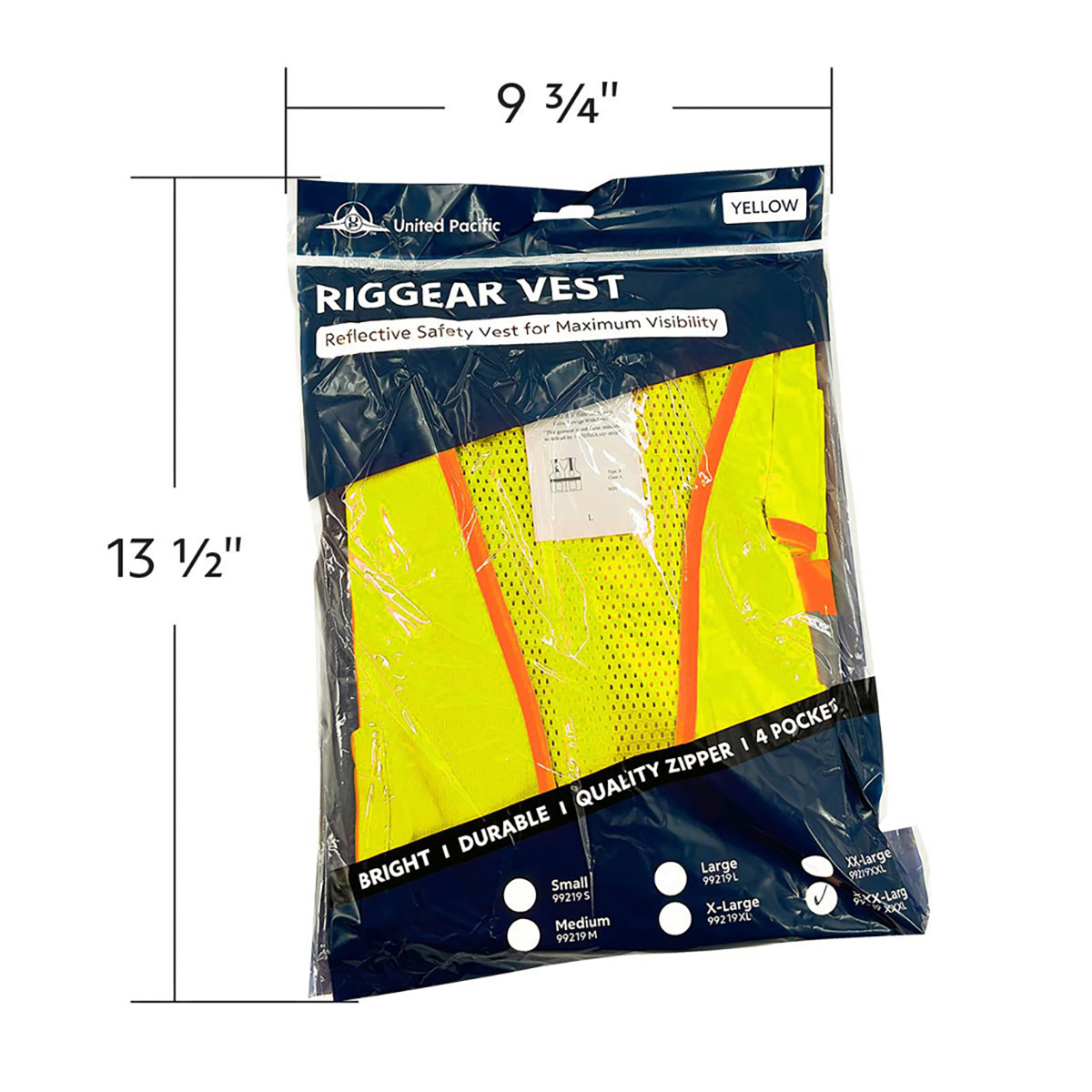 RigGear High Visibility Reflective Yellow Safety Vest-Large - Thumbnail 4
