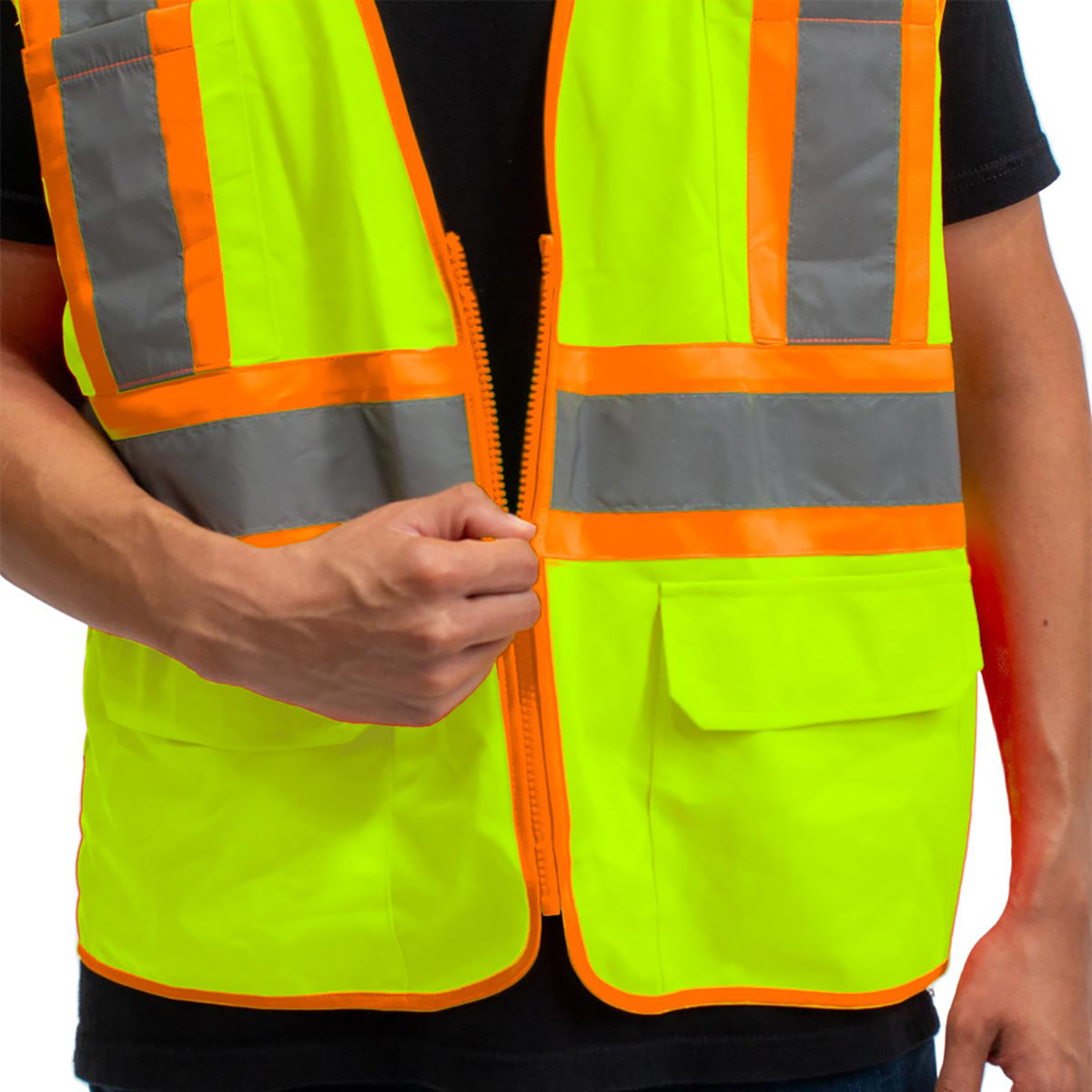 RigGear High Visibility Reflective Yellow Safety Vest-Large - Thumbnail 5