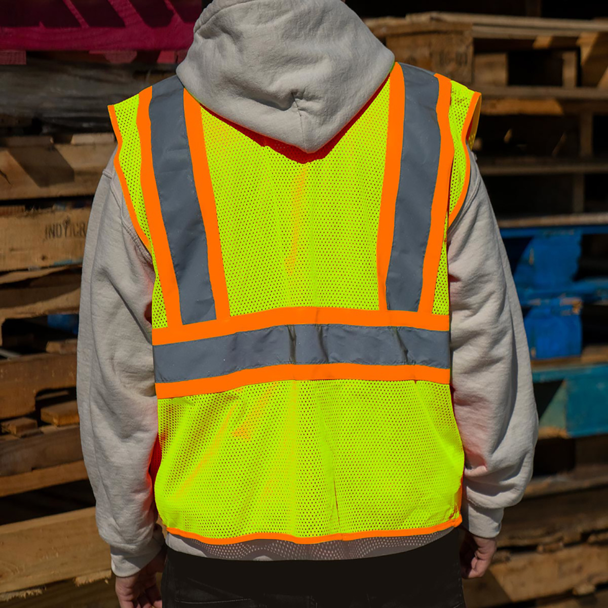 RigGear High Visibility Reflective Yellow Safety Vest-Large - Thumbnail 8