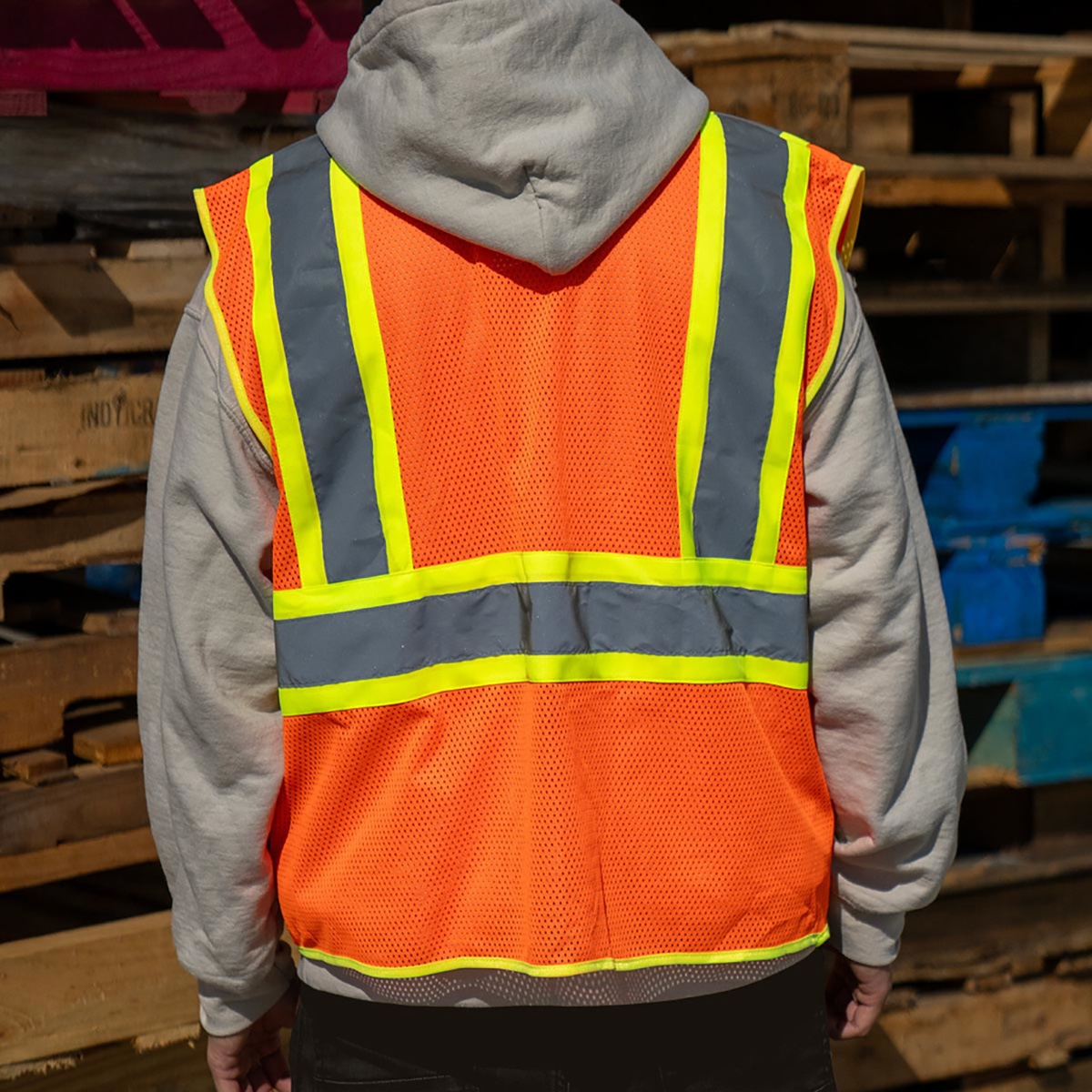 RigGear High Visibility Reflective Orange Safety Vest-Small - Thumbnail 8