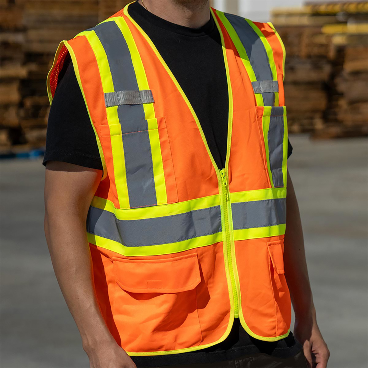 RigGear High Visibility Reflective Orange Safety Vest-XX Large - Thumbnail 6