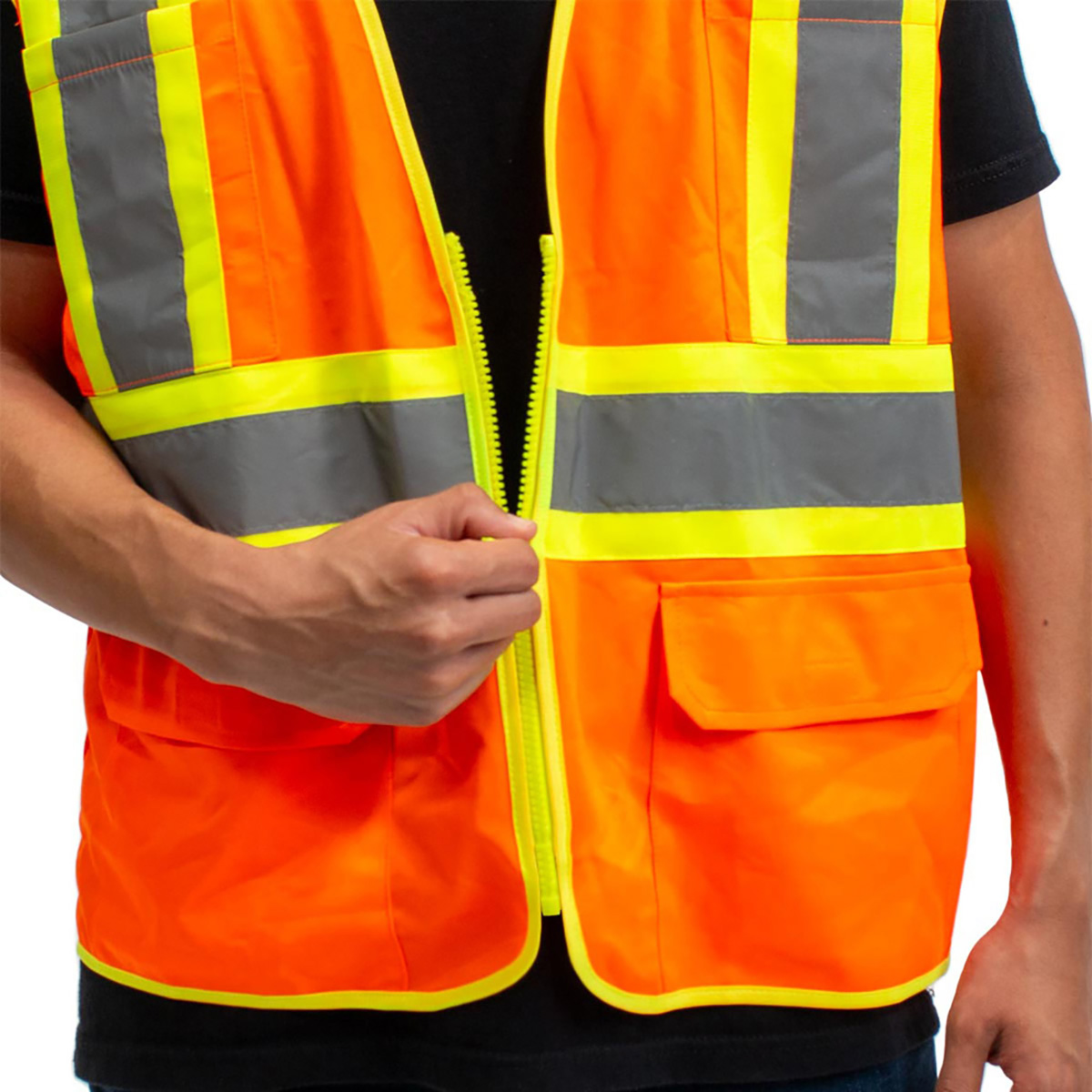RigGear High Visibility Reflective Orange Safety Vest-XXX Large - Thumbnail 5