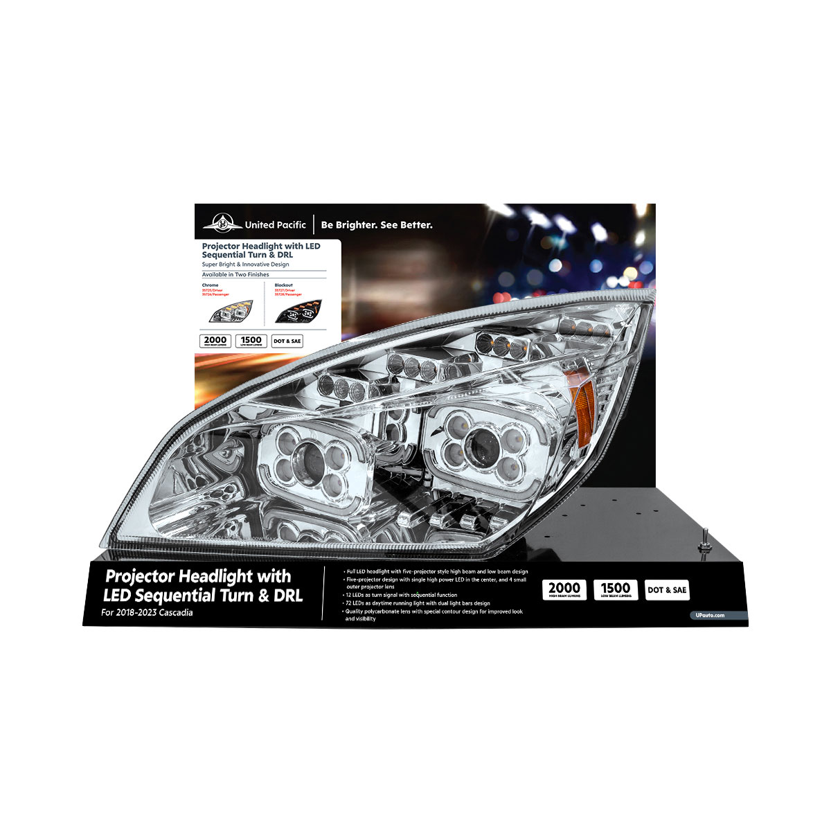 United Pacific Freightliner Cascadia Modular Headlight Display-35725 - Thumbnail 2