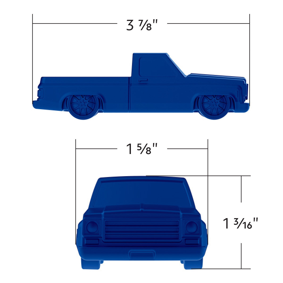 Solid Die-Cast 1973-1987 Chevrolet Truck Style Paper Weight-Indigo Blue - Thumbnail 8