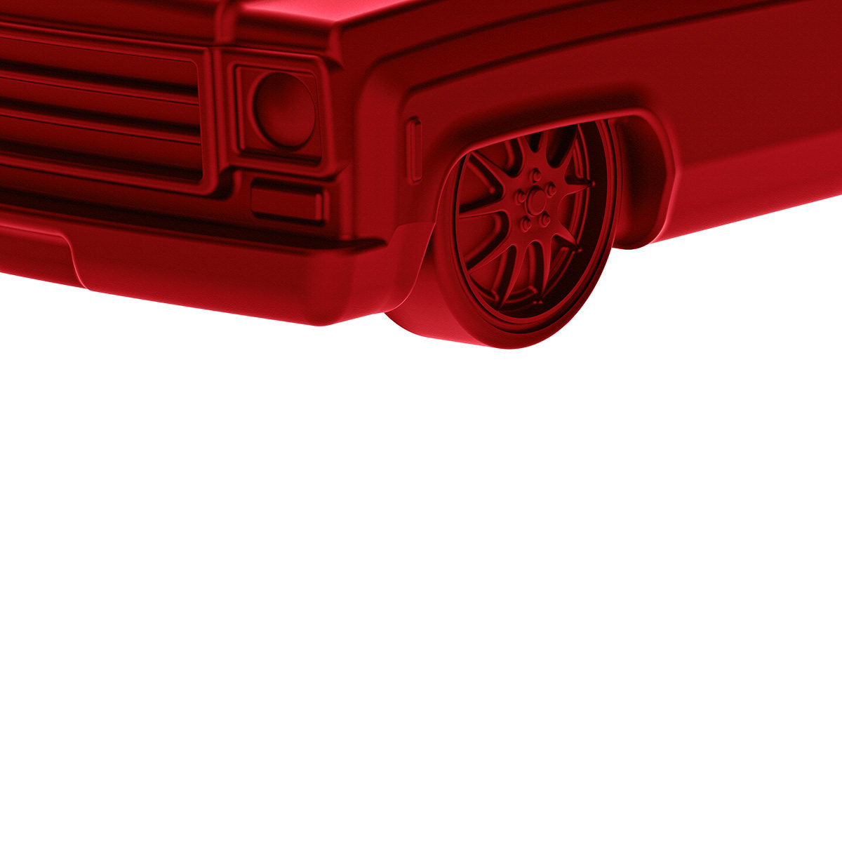 Solid Die-Cast 1973-1987 Chevrolet Truck Style Paper Weight-Candy Red - Thumbnail 10