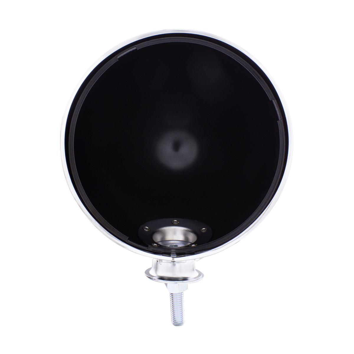 7" Black Dietz Style Headlight Housing & Chrome Rim Only and 34222 Pigtail (Pair) - Thumbnail 2