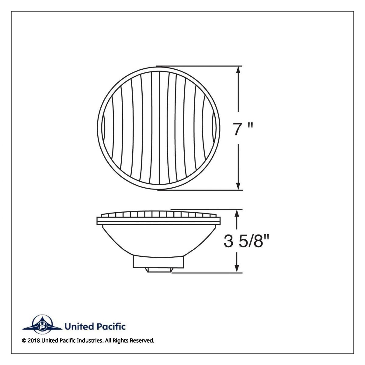 7" Circular Light With Replaceable H4 Bulb - Thumbnail 4