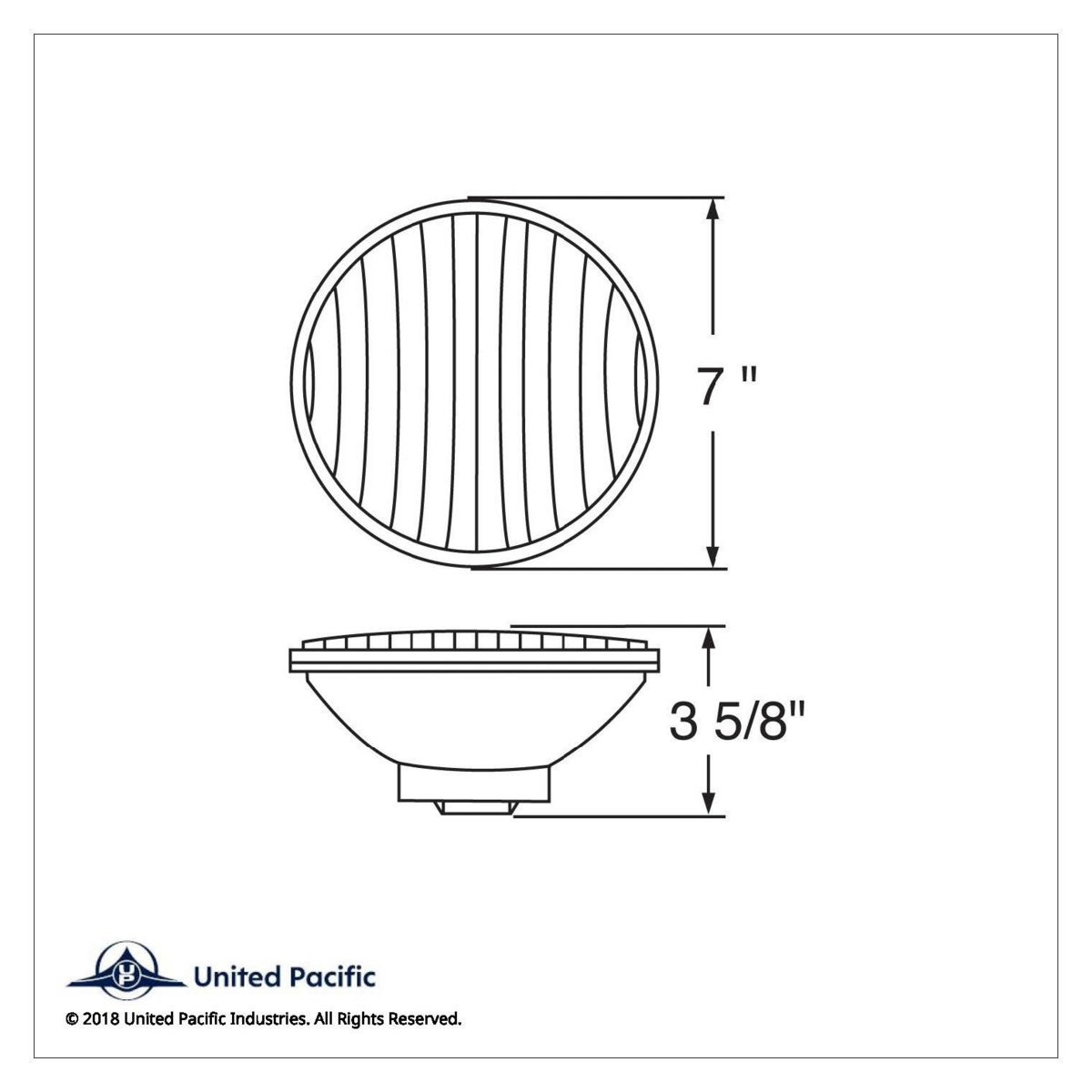 7" Circular Light With Replaceable H4 Bulb - Thumbnail 6