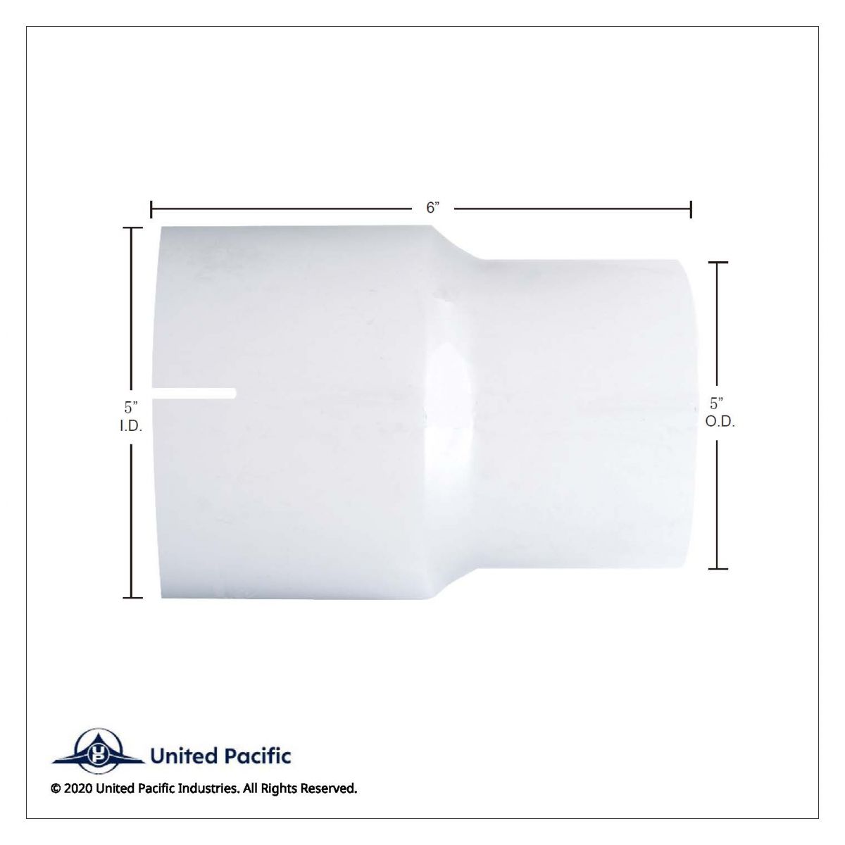 Chrome Exhaust Connector 5" I.D. To 5" O.D. - Thumbnail 2