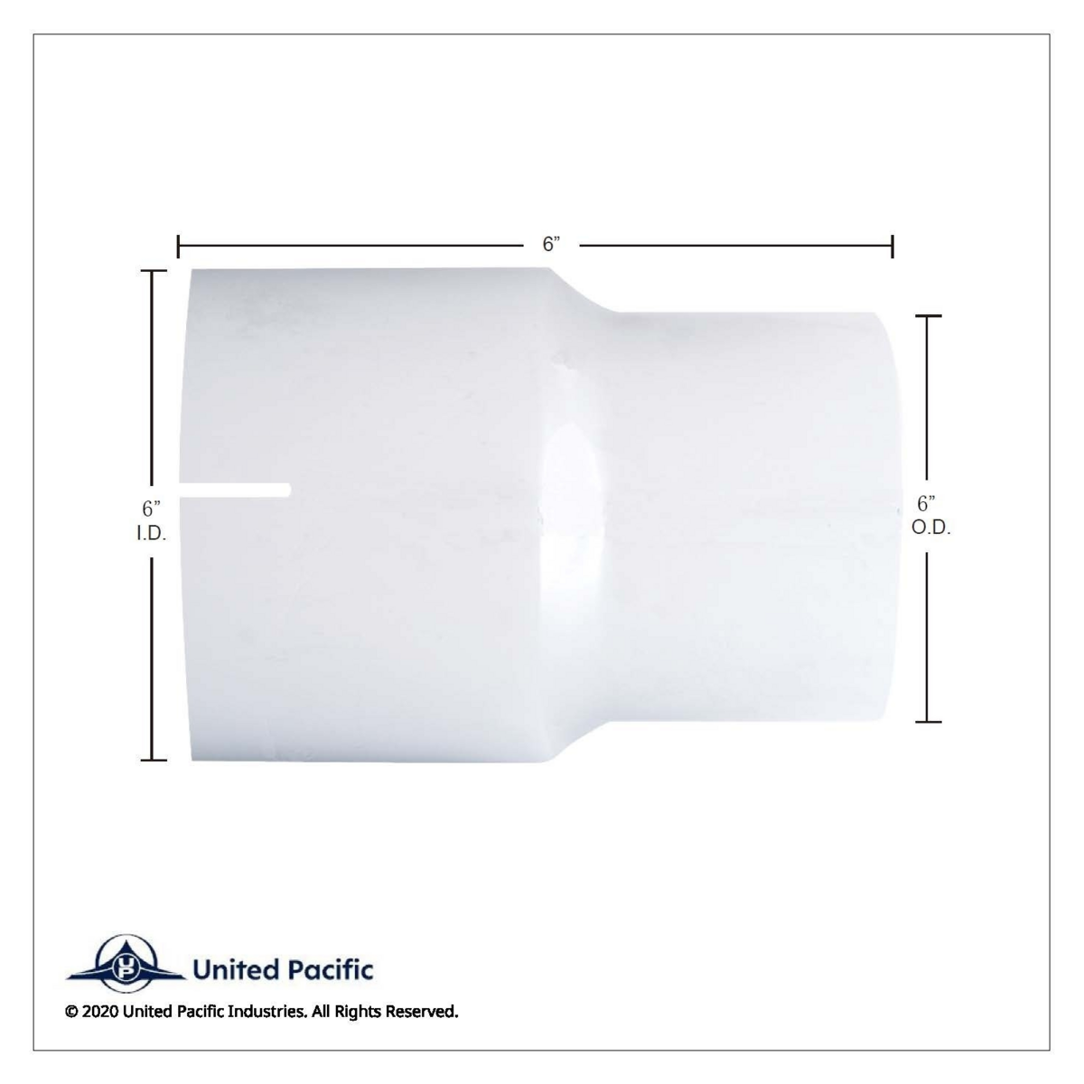 Chrome Exhaust Connector 6" I.D. To 6" O.D. - Thumbnail 3