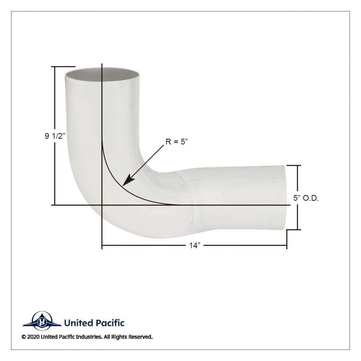 Aluminized Exhaust Elbow For Freightliner 04-15077-000 - Thumbnail 2