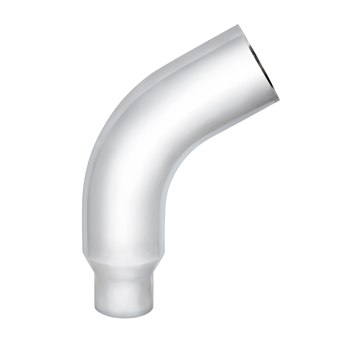 Chrome 58 Degree Angled Exhaust Elbow For Peterbilt 379 - 7" OD To 5" OD - Thumbnail 4