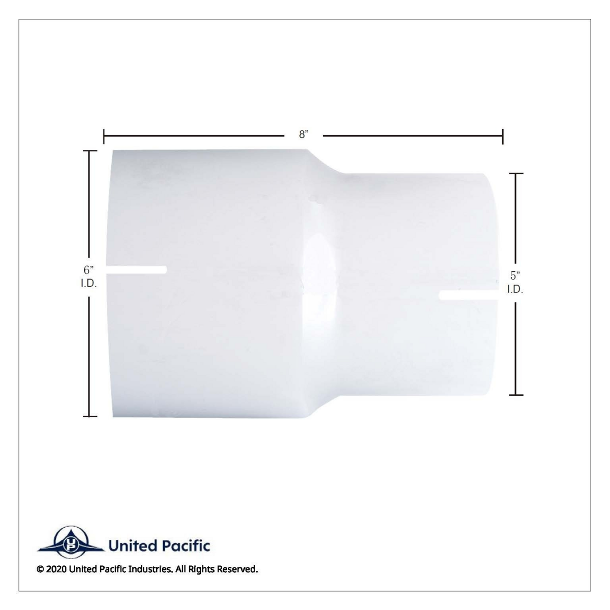 Chrome Reducer 6" I.D. To 5" I.D. - Thumbnail 3