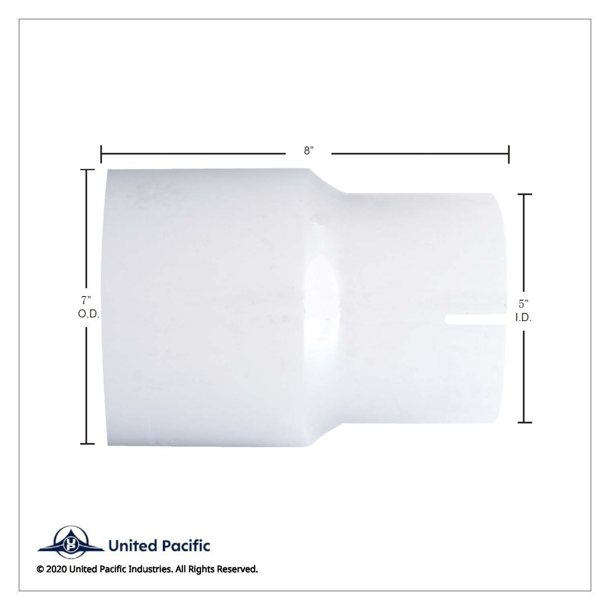 Chrome Reducer 7" O.D. To 5" I.D. - Thumbnail 3