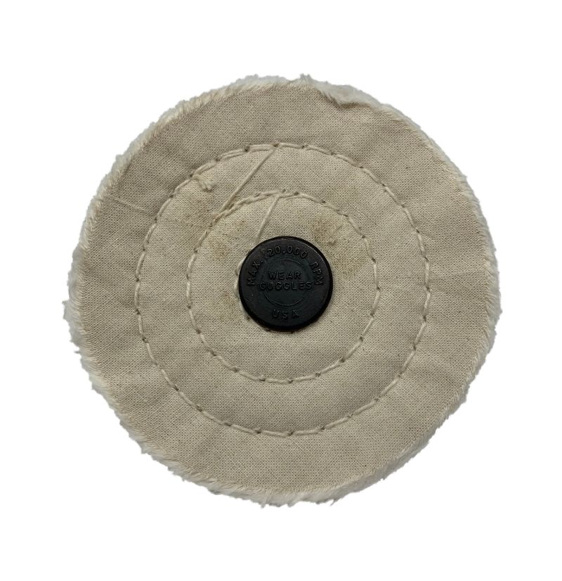 4" Shank Mounted Cotton Buffing Wheel 50-Ply