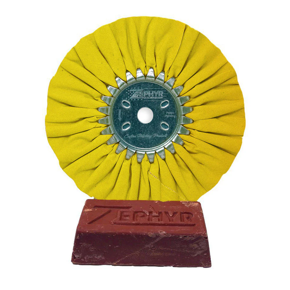 8" Airway Buffing Wheel with Junior Bar of Polishing Compound Kits - Thumbnail 2