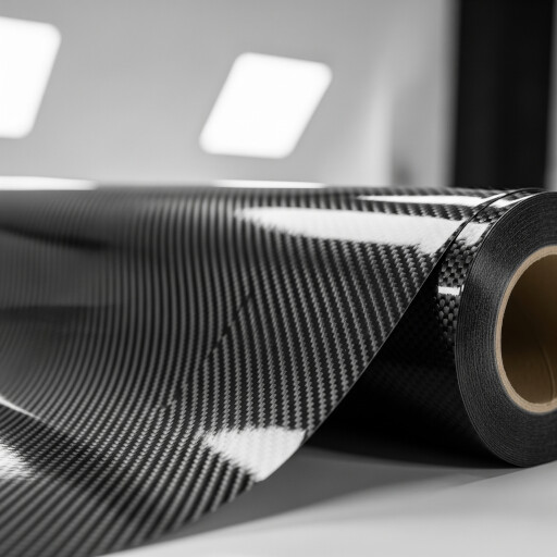 Example of Carbon Fiber Black vehicle wrap material